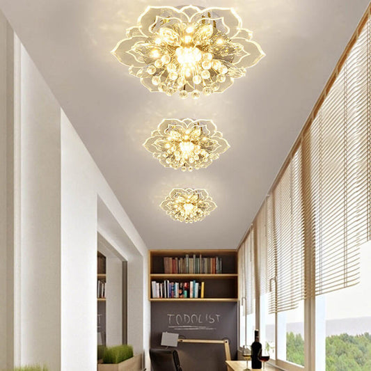 Floroux LED Crystal Ceiling Light | Flower Shape | Modern Design | Energy Saving | Decorative Lighting