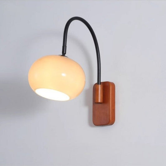 Floroux Kaki lampe murale en verre pivotante
