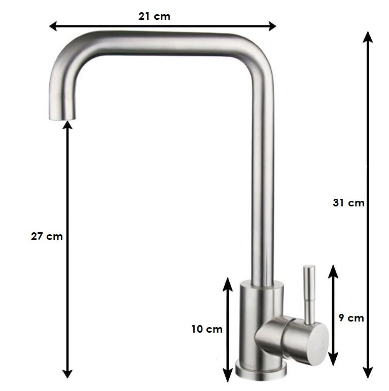 StainlessMix – Robinet de cuisine en acier inoxydable