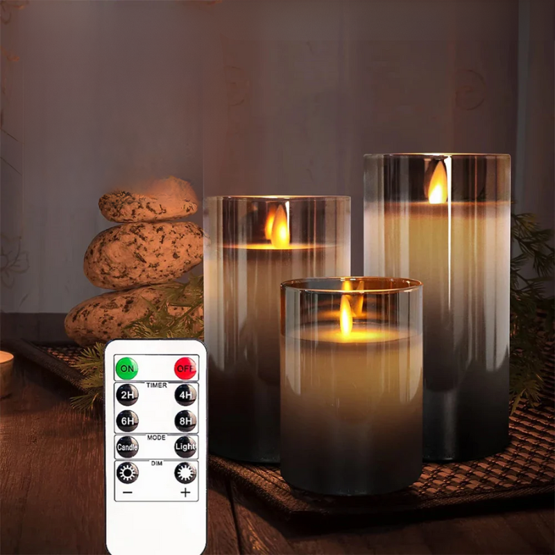 Floroux - Ensemble de bougies LED clignotantes Premium pour une ambiance sans effort