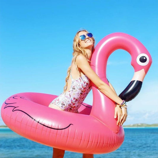 Floroux Flamant Swimming Ring | Inflatable Floater XXL | Summer Pool Toy | Party Decoration