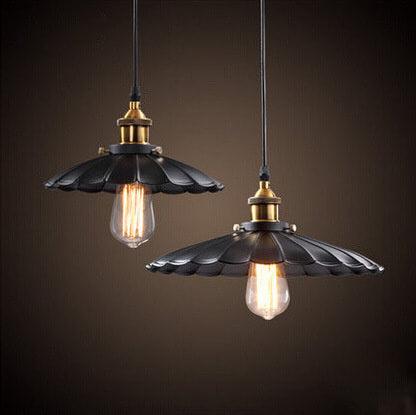 Floroux Applique Suspendue Vintage Industrielle | Abat-jour en Fer | Design 1 Lumière | Éclairage Rétro pour Espaces de Vie