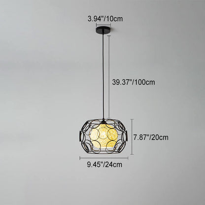 Floroux Creative Pendant Light in Hemp Weaving | Modern Design | Unique Bright Accent | Suspension for Home