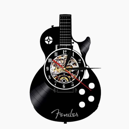 Horloge murale Floroux pour les fans de guitare – Montre rétro rock
