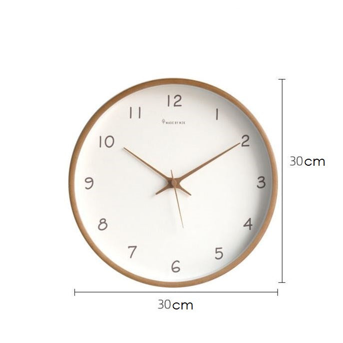 Horloge murale analogique en bois massif simple pour la maison - intemporelle et élégante !