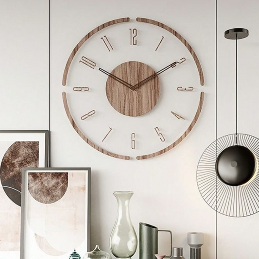 Horloge murale en bois minimaliste Floroux dans le style scandinave
