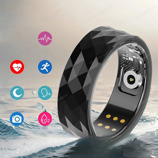 BagueActive – Acier titane avec surveillance de la santé pour les sportifs