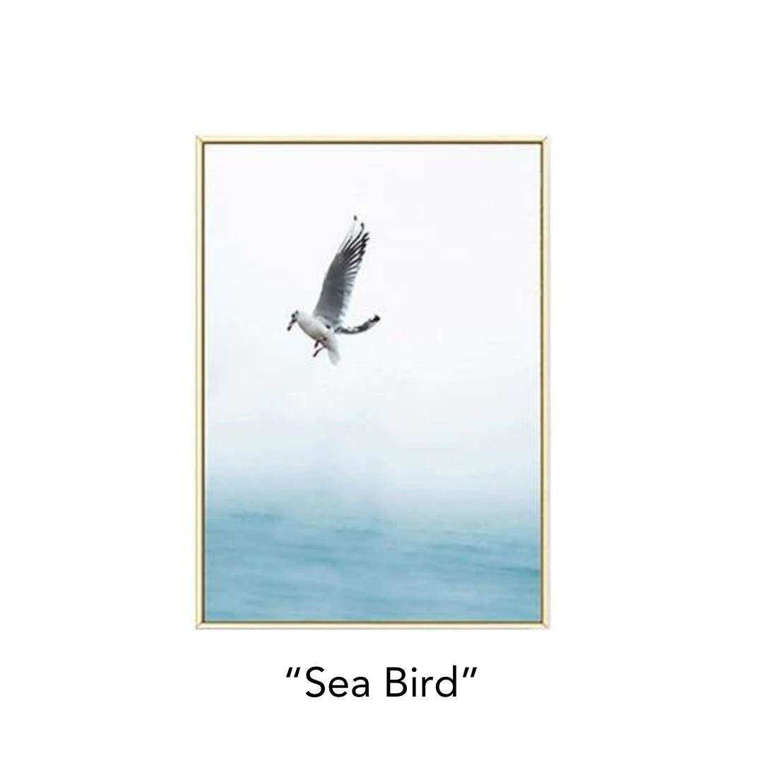 Floroux Coastal Waves Printed Toile | Blue Ocean Design | Wall Art for Home & Office