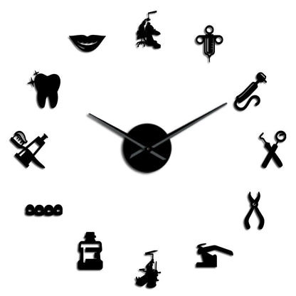 Floroux Élégance - Horloge Murale Élégante pour le Cabinet Dentaire