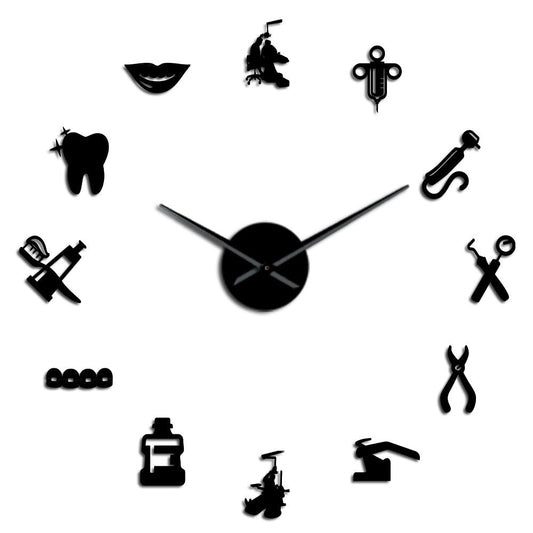 Floroux Élégance - Horloge Murale Élégante pour le Cabinet Dentaire