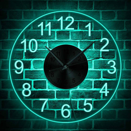 Horloge murale en acrylique Floroux IllumiClock avec éclairage innovant