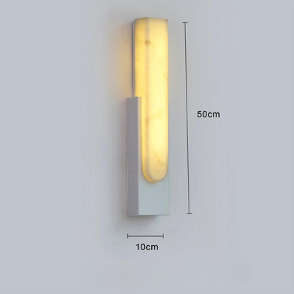 Floroux - Élégante applique LED au design marbré avec une lumière chaude