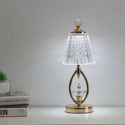 Lampe de table en cristal doré Floroux