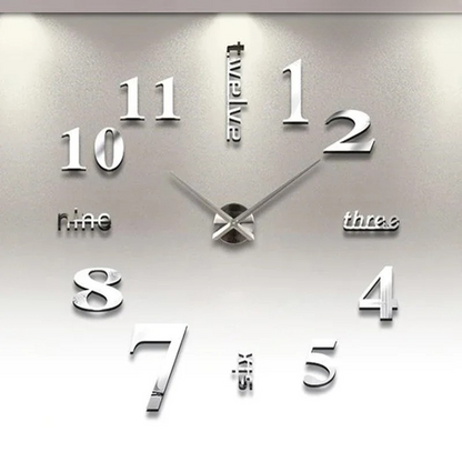 RomanTime Horloge 3D - Décoration Murale DIY Moderne