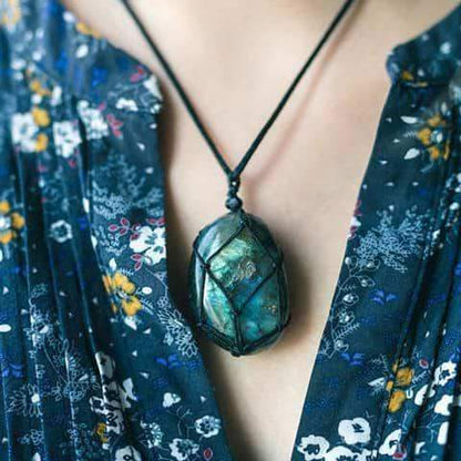 Collier Aris DragonHeart - Bijou en Labradorite Mystique