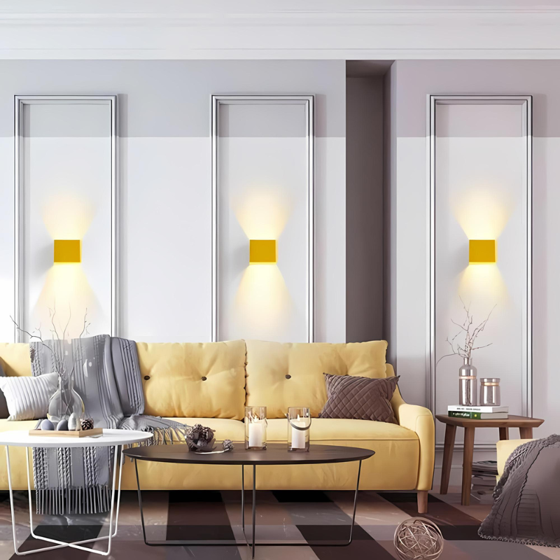 Floroux - Applique murale carrée élégante pour un salon moderne