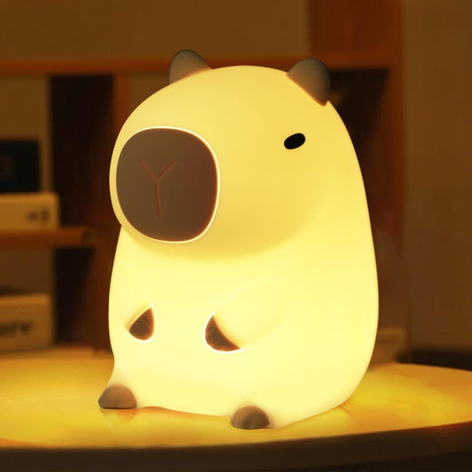 Charmante CapySnuggle Lampe de Nuit - Lumière Chaleureuse en Design de Capybara