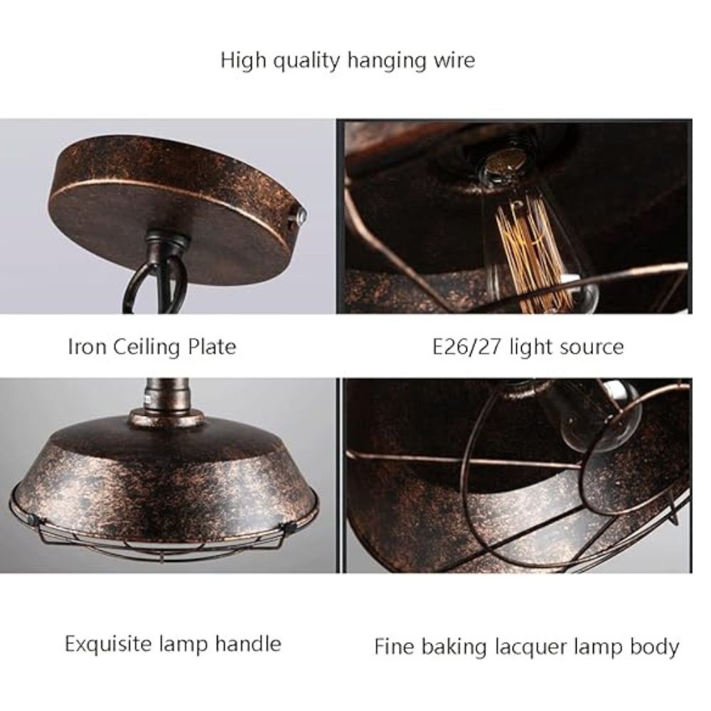 Floroux - Lampe rétro élégante Lustre plafonnier