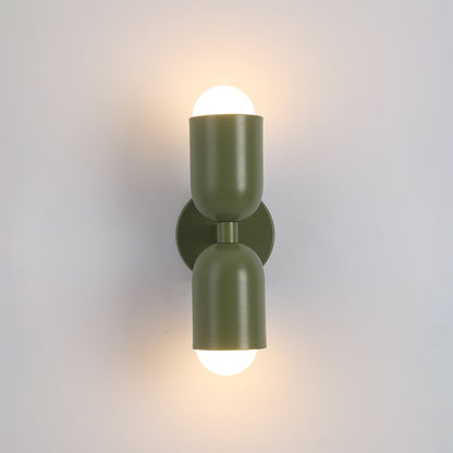 Applique Murale LED Morandi Moderne 2 Flammes Noire Intérieur/Couloir Métal