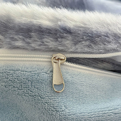 Ensemble de draps luxueux en fausse fourrure de lapin en velours de lait double face confortable