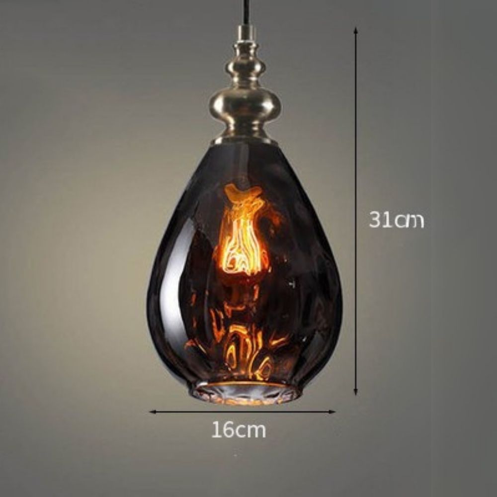 Floroux - Petit lustre en cristal en verre