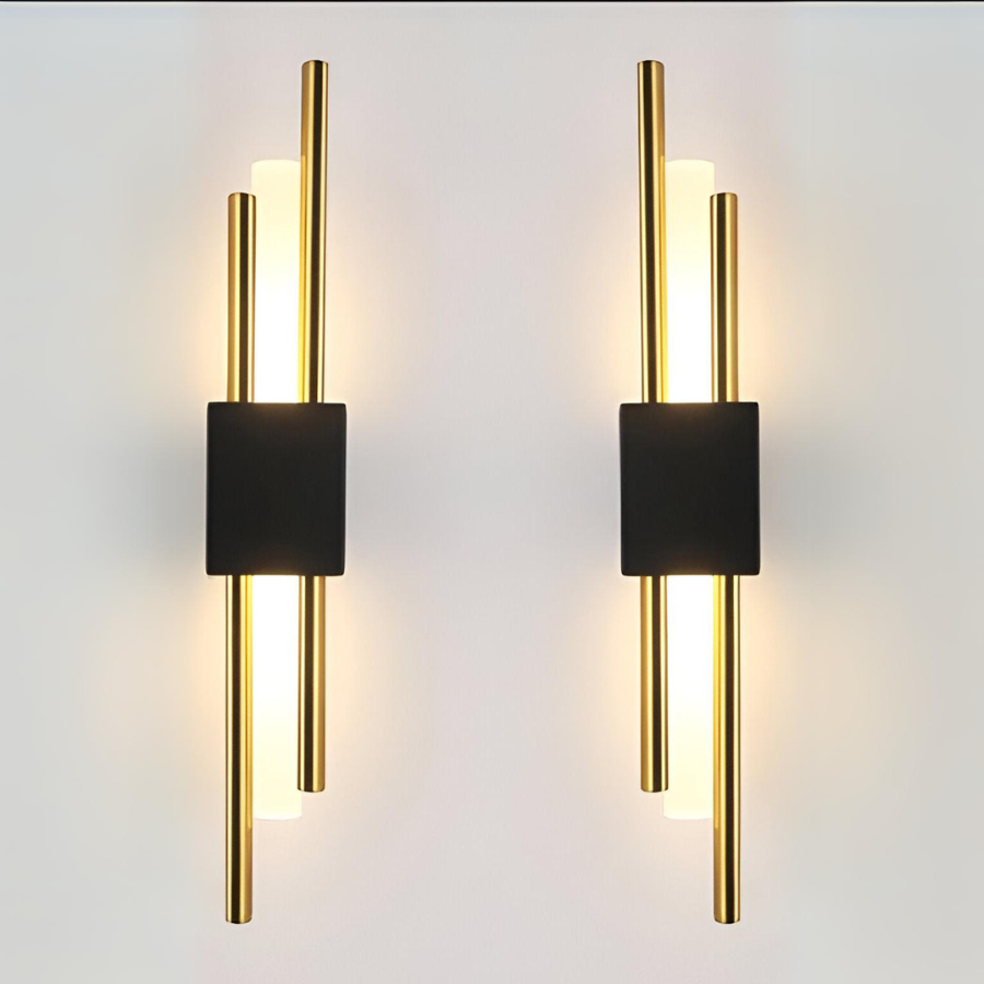 Floroux d'Or - Applique élégante au design luxueux doré-noir