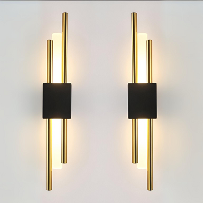 Floroux d'Or - Applique élégante au design luxueux doré-noir