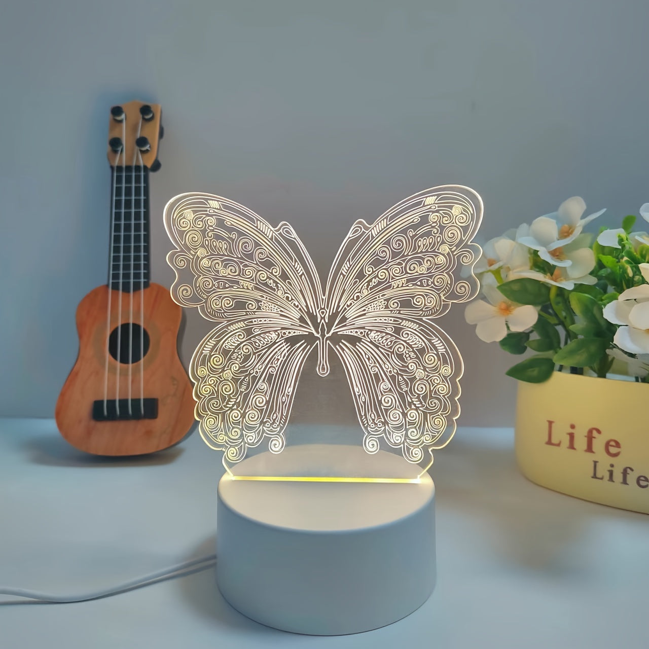 ButterflyGlow Lampe - Éclairage de nuit LED 3D géométrique