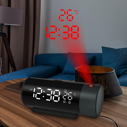 ProjectElite Horloge - Horloge de projection moderne noire résistante