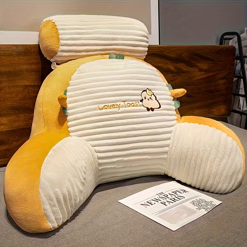Coussin de bord de lit en peluche avec soutien lombaire - Soutien lombaire doux pour lit et canapé, quatre saisons