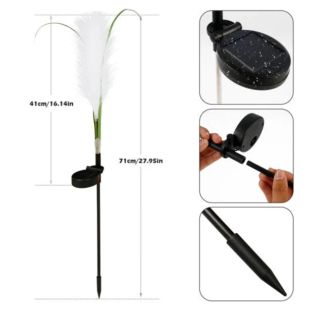 Floroux Lampe de jardin en osier décoratif