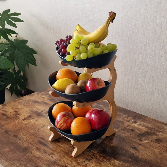 2 et 3 niveaux Bol à fruits ovale