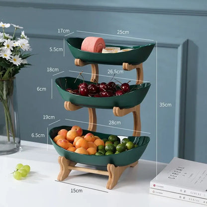 2 et 3 niveaux Bol à fruits ovale