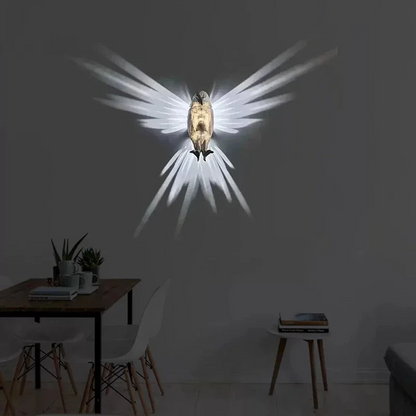 Floroux Lumière d'ambiance LED animalière majestueuse | Figurine d'aigle et de hibou | Lumière décorative pour la maison