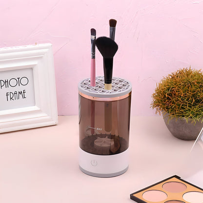 Floroux Makeup Brush Cleaner | Electric Cleaning Station | Quick & Effective | Perfect for Clean Brushes