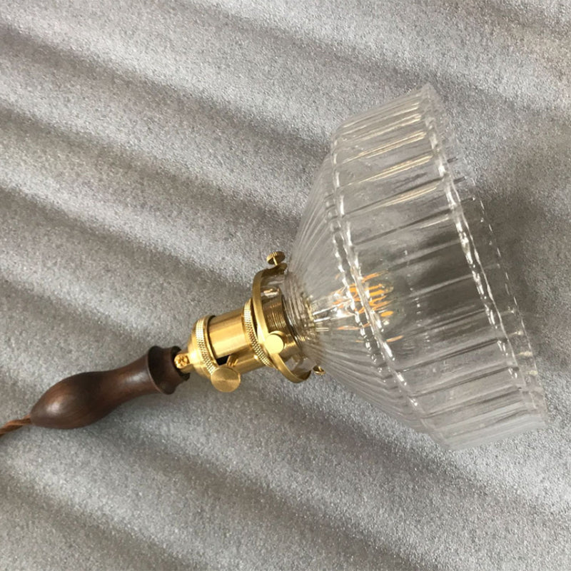 Élégance Loft - Lampe Suspendue en Verre Strié Transparent