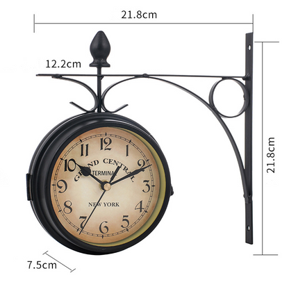 EuroElegance Horloge Murale Double Face
