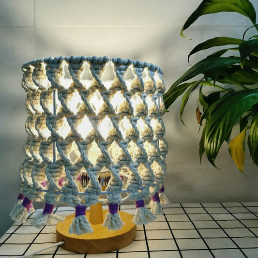 Floroux - Lampe de nuit en corde tressée