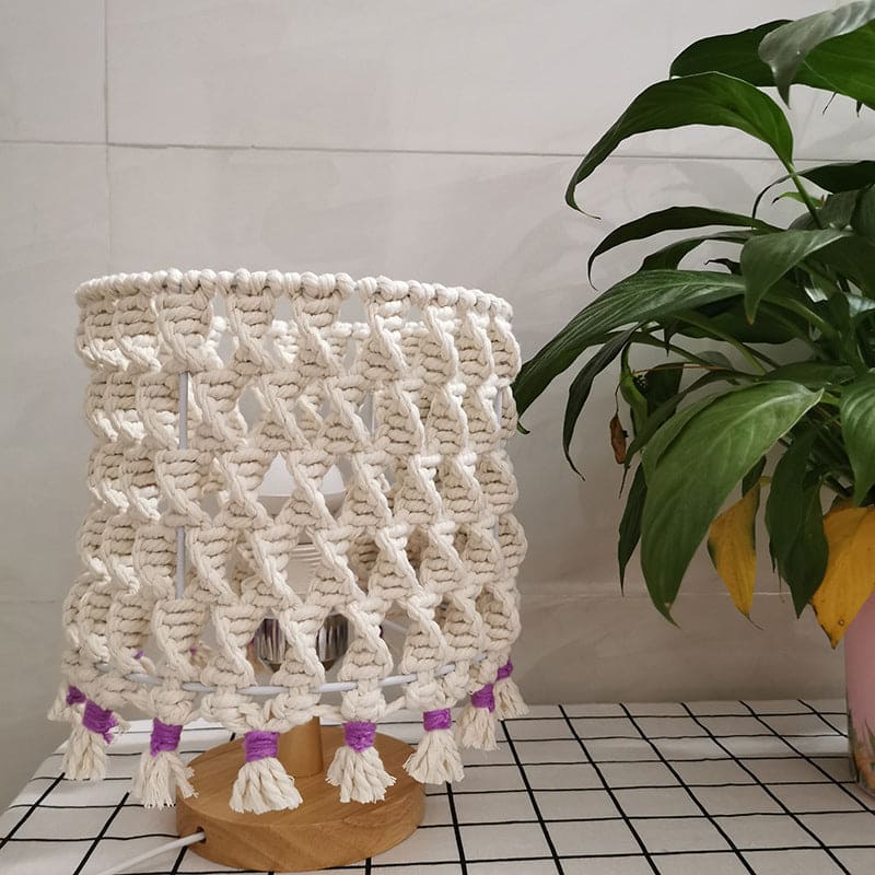 Floroux - Lampe de nuit en corde tressée