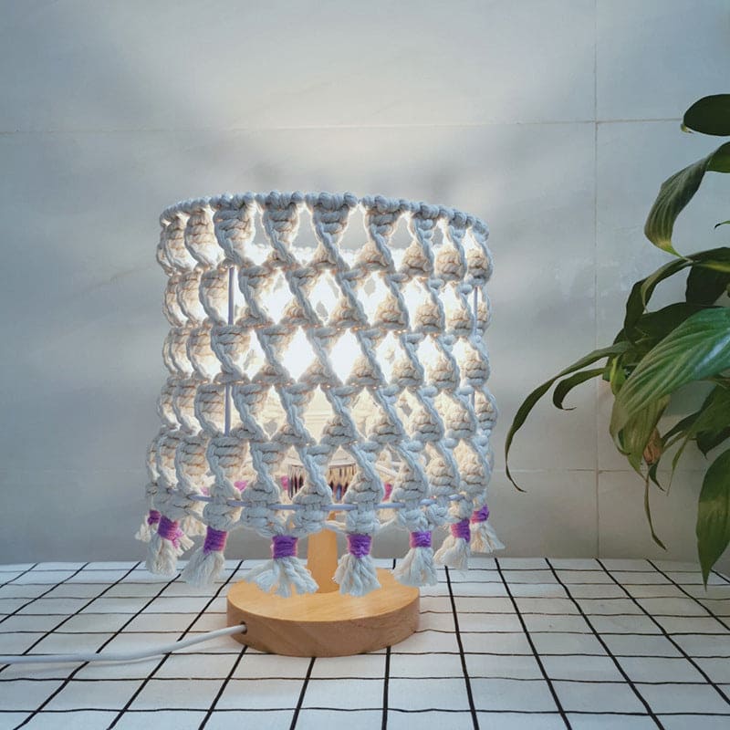 Floroux - Lampe de nuit en corde tressée