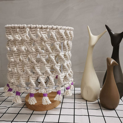 Floroux - Lampe de nuit en corde tressée