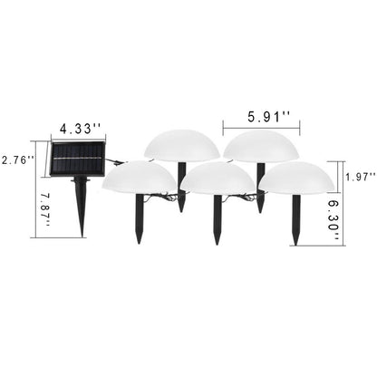 Floroux Lampes de Jardin Solaires à LED | Design en Demi-Dôme | Alimenté par Solaire | Éclairage Extérieur Stylé