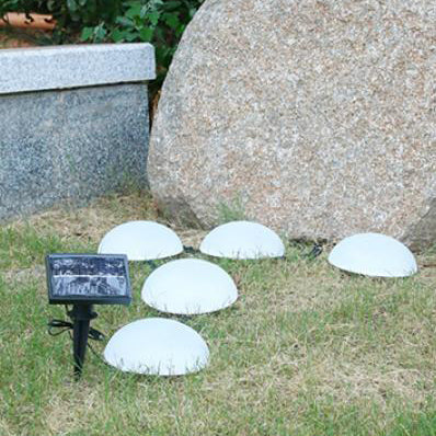 Floroux Lampes de Jardin Solaires à LED | Design en Demi-Dôme | Alimenté par Solaire | Éclairage Extérieur Stylé