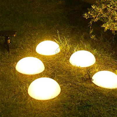 Floroux Lampes de Jardin Solaires à LED | Design en Demi-Dôme | Alimenté par Solaire | Éclairage Extérieur Stylé