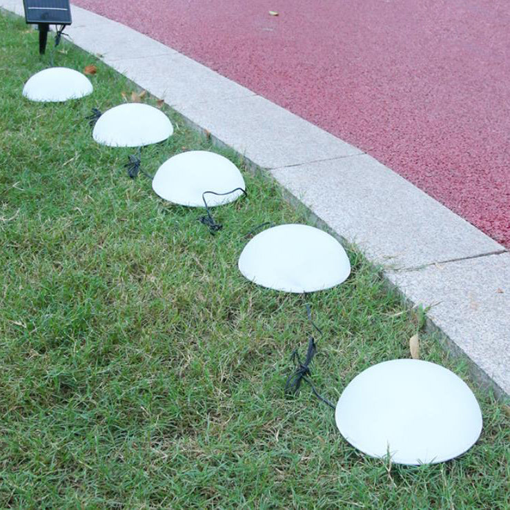 Floroux Lampes de Jardin Solaires à LED | Design en Demi-Dôme | Alimenté par Solaire | Éclairage Extérieur Stylé