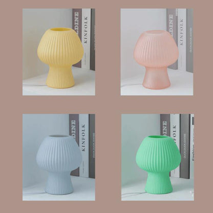 Lampe de table nocturne LED en verre vintage en forme de tulipe