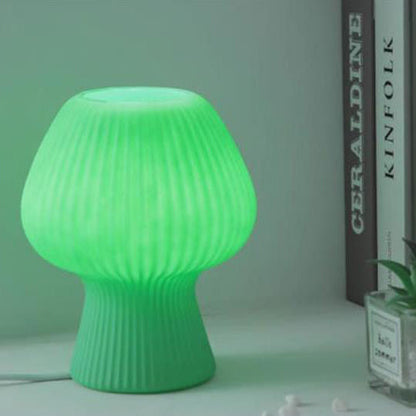 Lampe de table nocturne LED en verre vintage en forme de tulipe