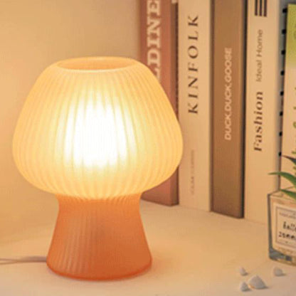 Lampe de table nocturne LED en verre vintage en forme de tulipe
