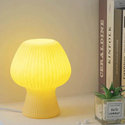Lampe de table nocturne LED en verre vintage en forme de tulipe
