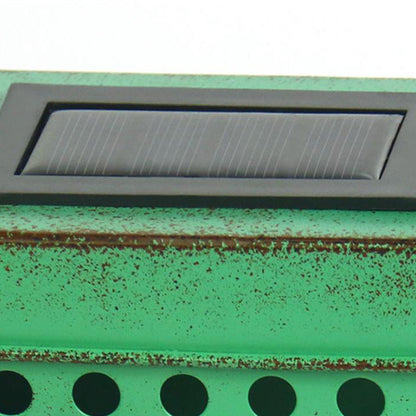 Floroux Rétro Lampe Murale Solaire | Design en Boîte Carré | Fer Vieilli | Éclairage Extérieur LED